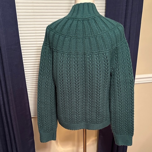 Talbots Kelly Green Zip-Up Cardigan - Picture 2 of 2